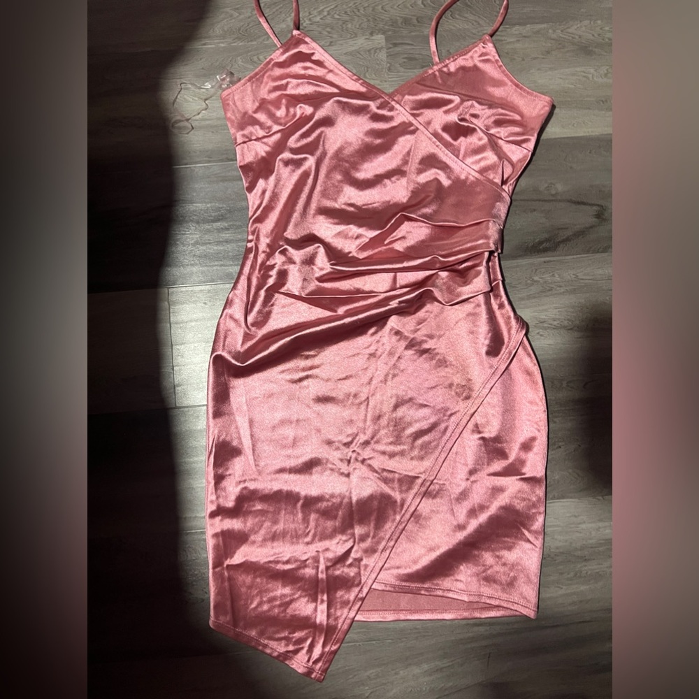 Silk pink dress